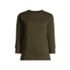 Women's 3/4 Sleeve Quilted Crew Neck Top, Front