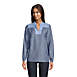 Women's Chambray Mix Peasant Top, Front