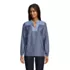 Women's Chambray Mix Peasant Top, Front