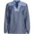 Women's Chambray Mix Peasant Top, Front
