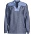 Women's Petite Chambray Mix Peasant Top, Front