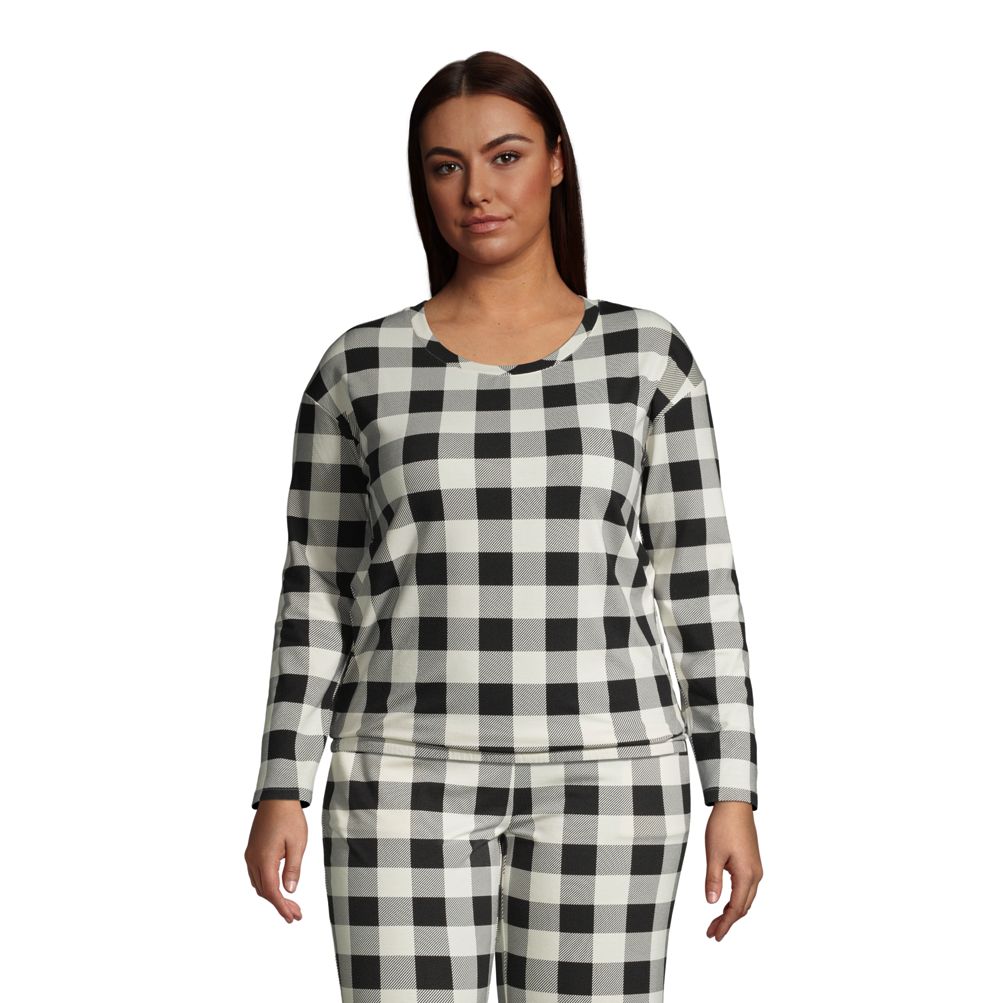 Women's Plus Size Lounge Long Sleeve Pajama Shirt