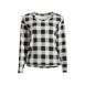 Women's Plus Size Lounge Long Sleeve Pajama Shirt, Front