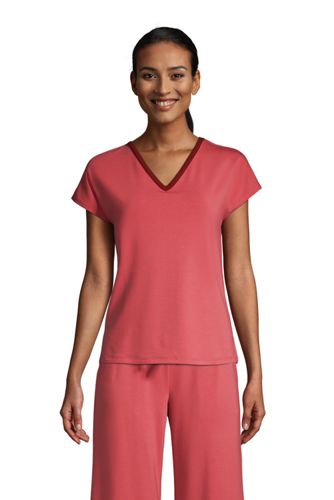 Women's Brushed Jersey Loungewear Pyjama T-shirt 
