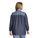 Women's Plus Size Chambray Mix Peasant Top, Back