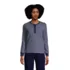 Women's Waffle Henley Sleep Shirt, Front