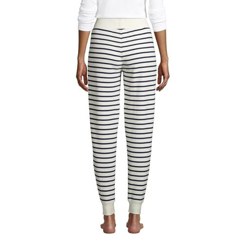 High-Waisted Waffle-Knit Pajama Jogger Pants