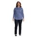 Women's Plus Size Reversible Boyfriend Fit Long Sleeve Tunic Top, alternative image