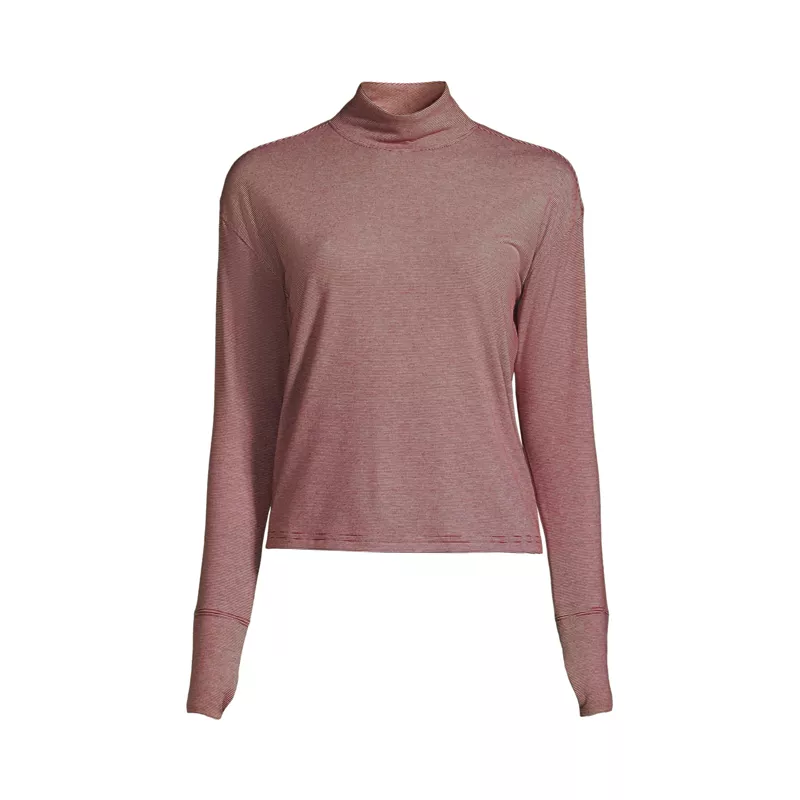 Women's Plus Size Performance Mock Neck Top, Front