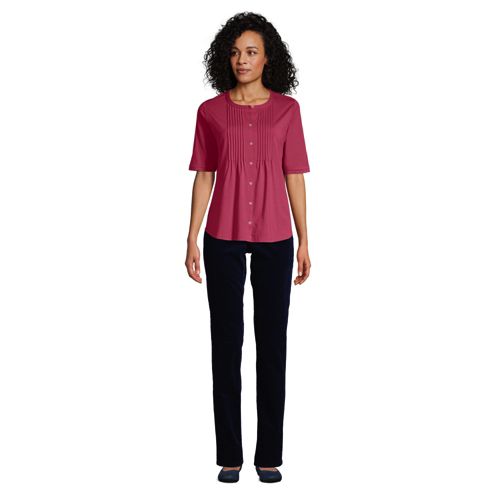 Pantalon Droit en Velours Côtelé Stretch Taille Haute, Femme Stature Standard image number 3