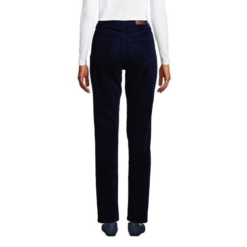 Pantalon Droit en Velours Côtelé Stretch Taille Haute, Femme Stature Standard image number 1