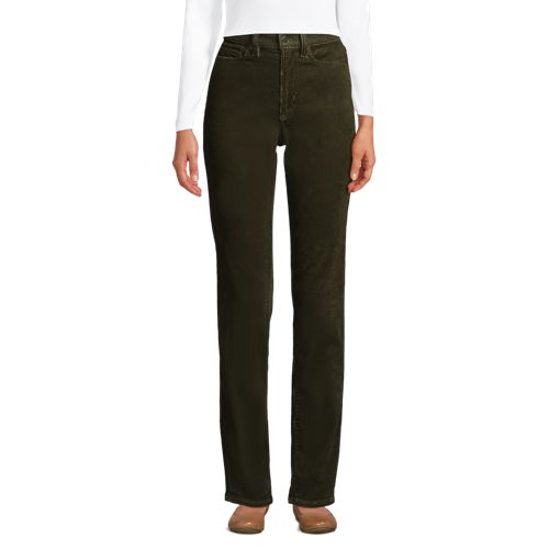 Women's High Waisted Straight Leg Wide Wale Cord Jeans