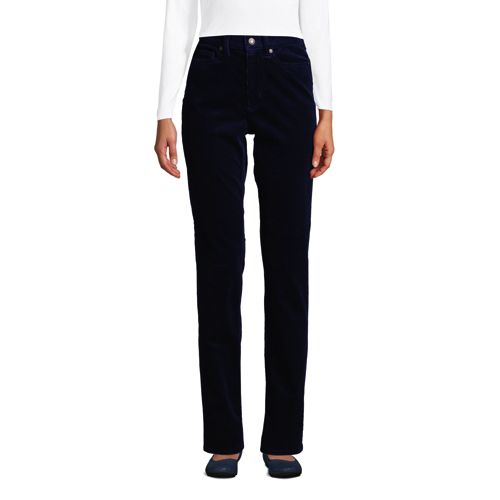 Pantalon Droit en Velours Côtelé Stretch Taille Haute, Femme Stature Standard image number 0