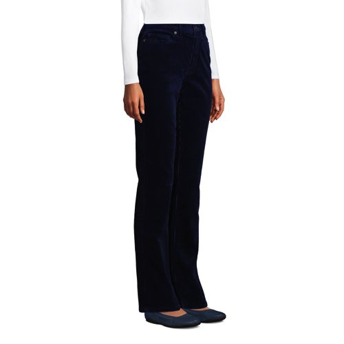 Pantalon Droit en Velours Côtelé Stretch Taille Haute, Femme Stature Standard image number 2