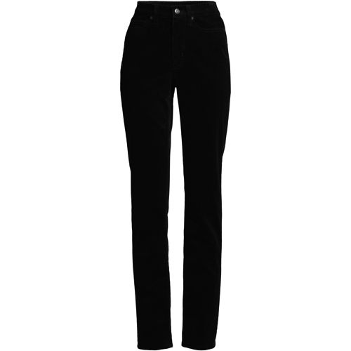 Pantalon Droit en Velours Côtelé Stretch Taille Haute, Femme Stature Standard image number 4
