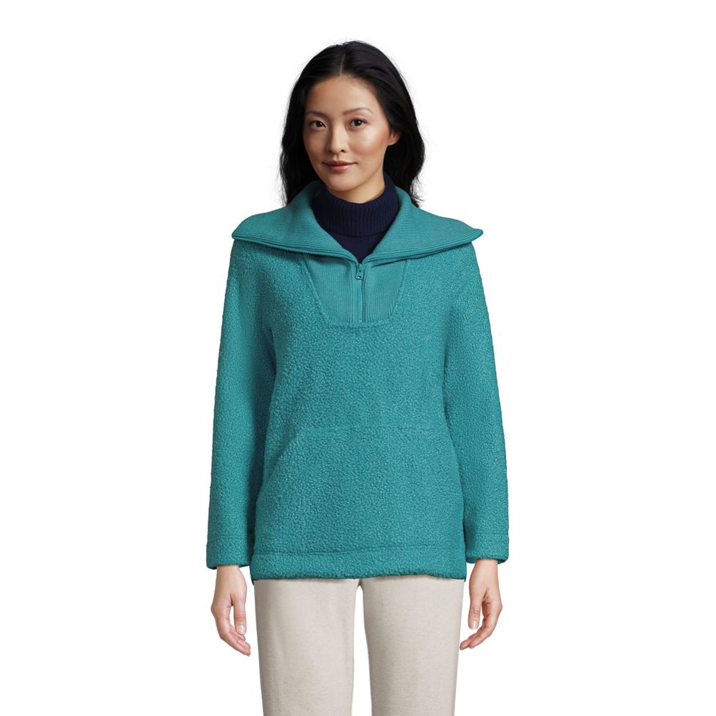 Lands end sherpa pullover sale