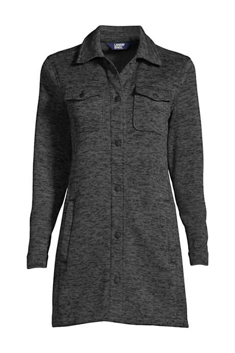 Women's Sweater Fleece Long Shirt Jacket