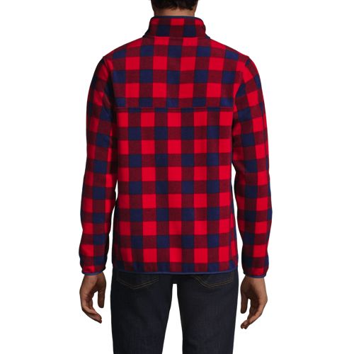 Men's Heritage Fleece Snap Neck Pullover, Back