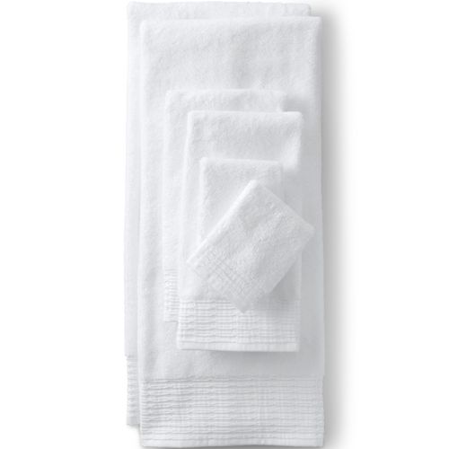 MWM-07202 M - Cotton velour monogram towel () - White/Black - The