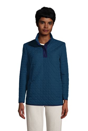 Lands end quilted on sale pullover