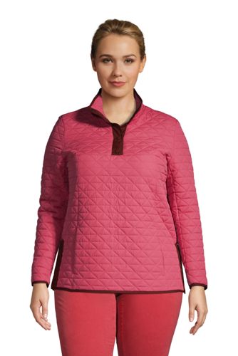  Womens Plus Size Half Zip Pullover Long Sleeve