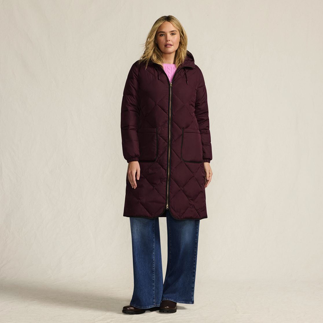 Women's FeatherFree Insulated Diamond Quilted Maxi Coat