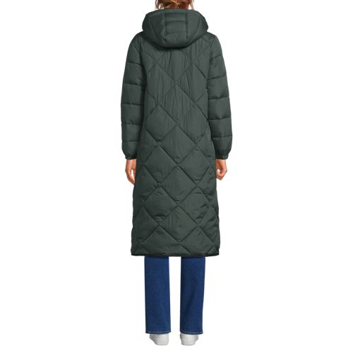 Women's FeatherFree Insulated Diamond Quilted Maxi Coat, Back