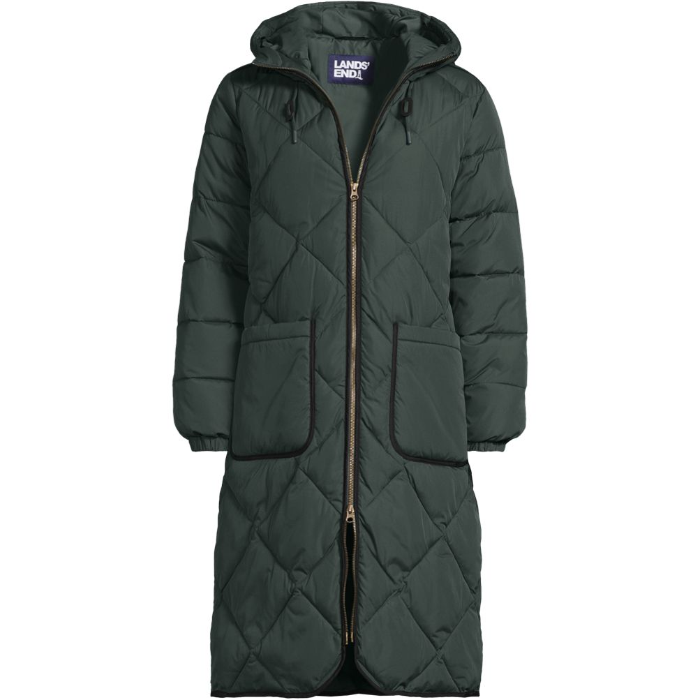 Women's FeatherFree Insulated Diamond Quilted Maxi Coat | Lands' End