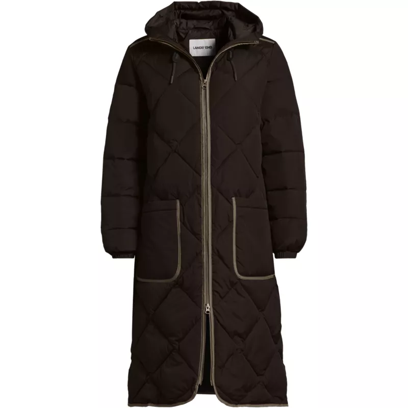 Women's Tall FeatherFree Insulated Diamond Quilted Maxi Coat, Front