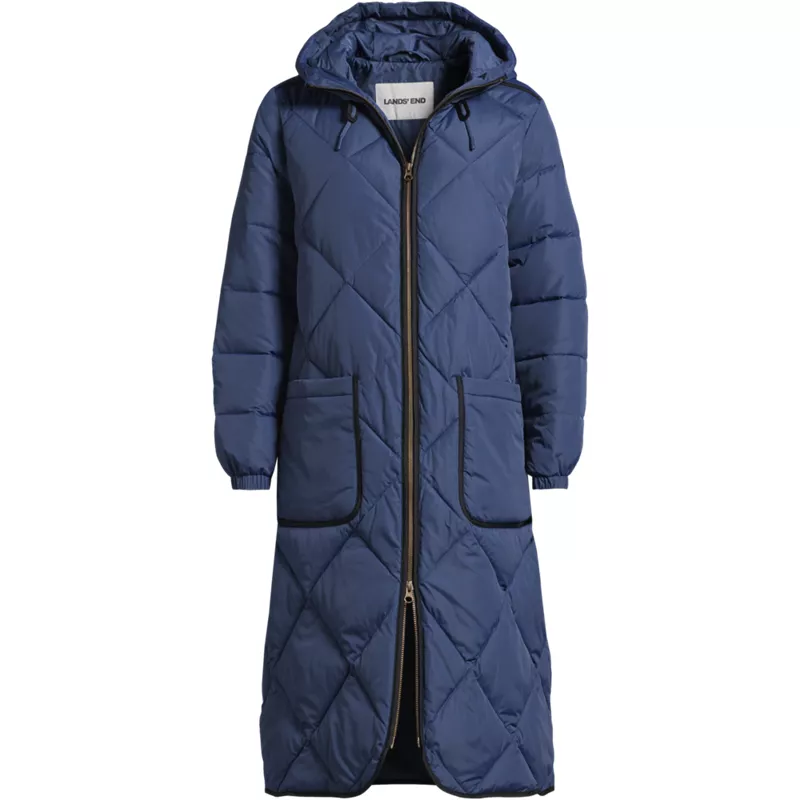 Women's FeatherFree Insulated Diamond Quilted Maxi Coat, Front
