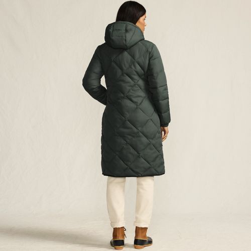 Women's FeatherFree Insulated Diamond Quilted Maxi Coat, Back