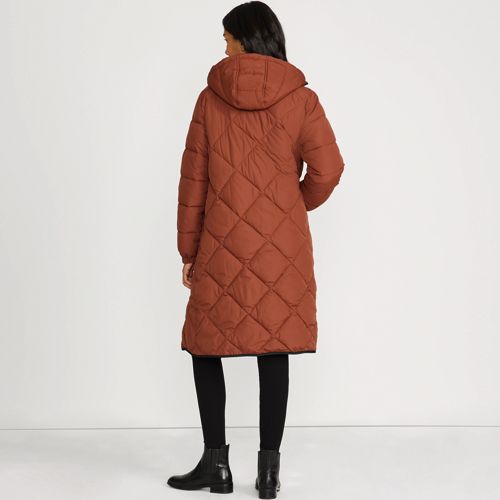 Women's FeatherFree Insulated Diamond Quilted Maxi Coat, Back