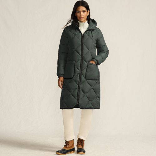 Women's FeatherFree Insulated Diamond Quilted Maxi Coat, Front