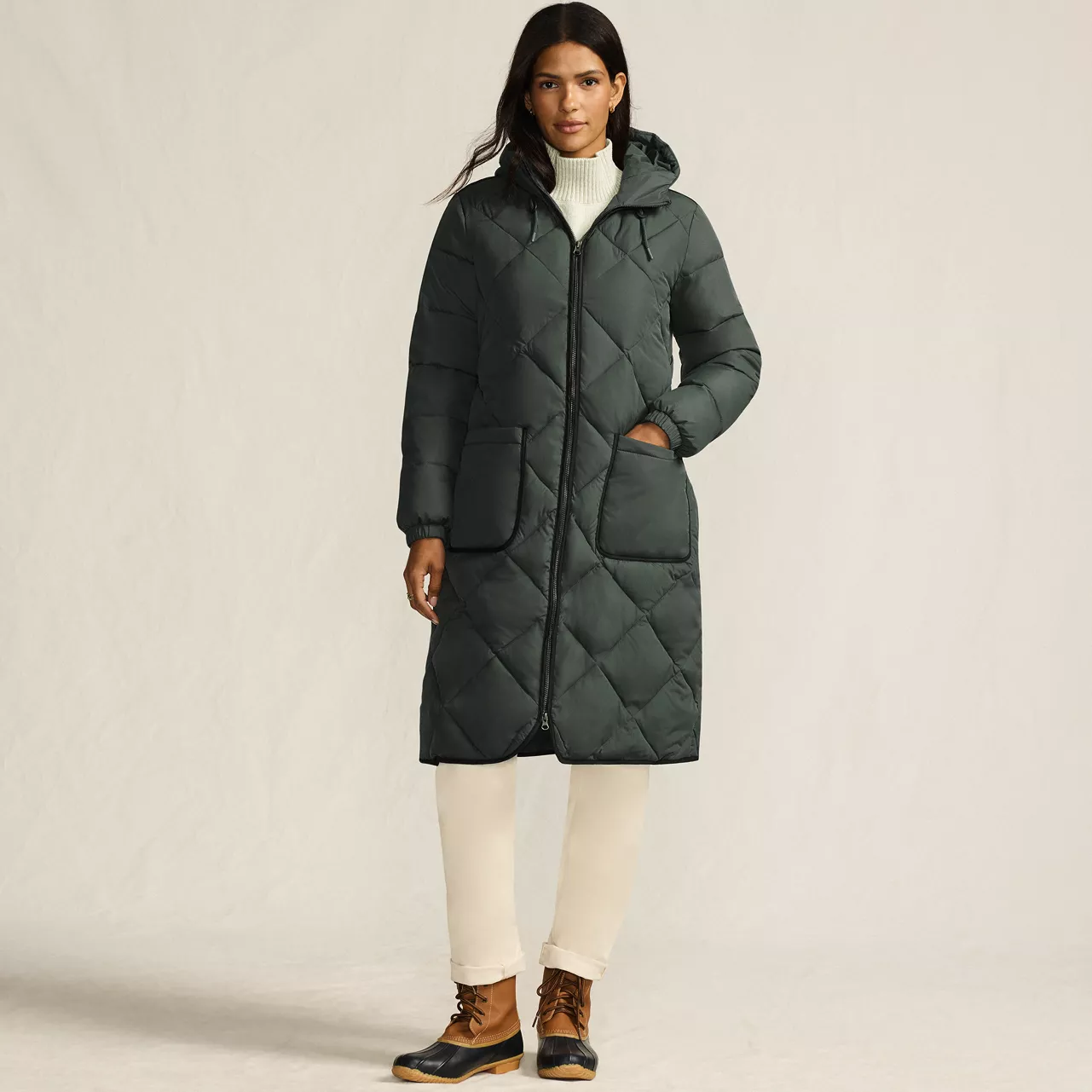 Women's FeatherFree Insulated Diamond Quilted Maxi Coat