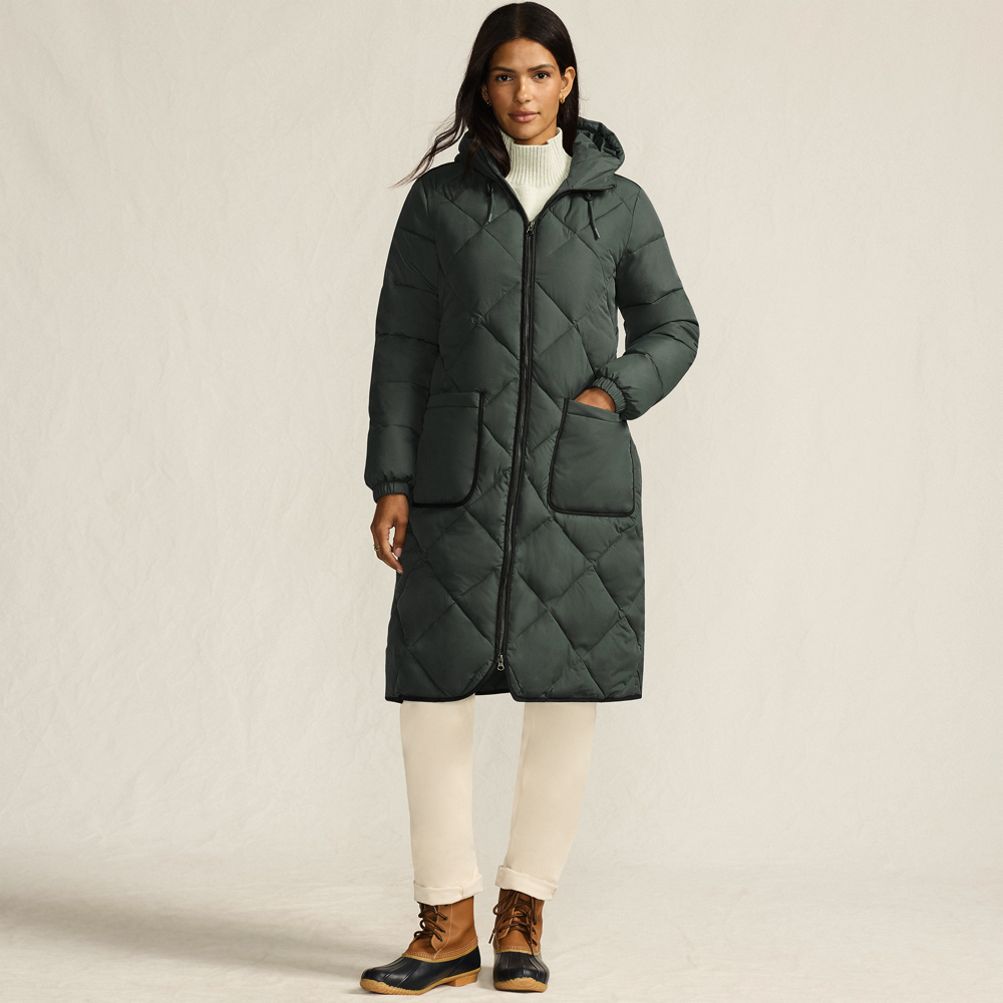 Women's FeatherFree Insulated Diamond Quilted Maxi Coat | Lands' End