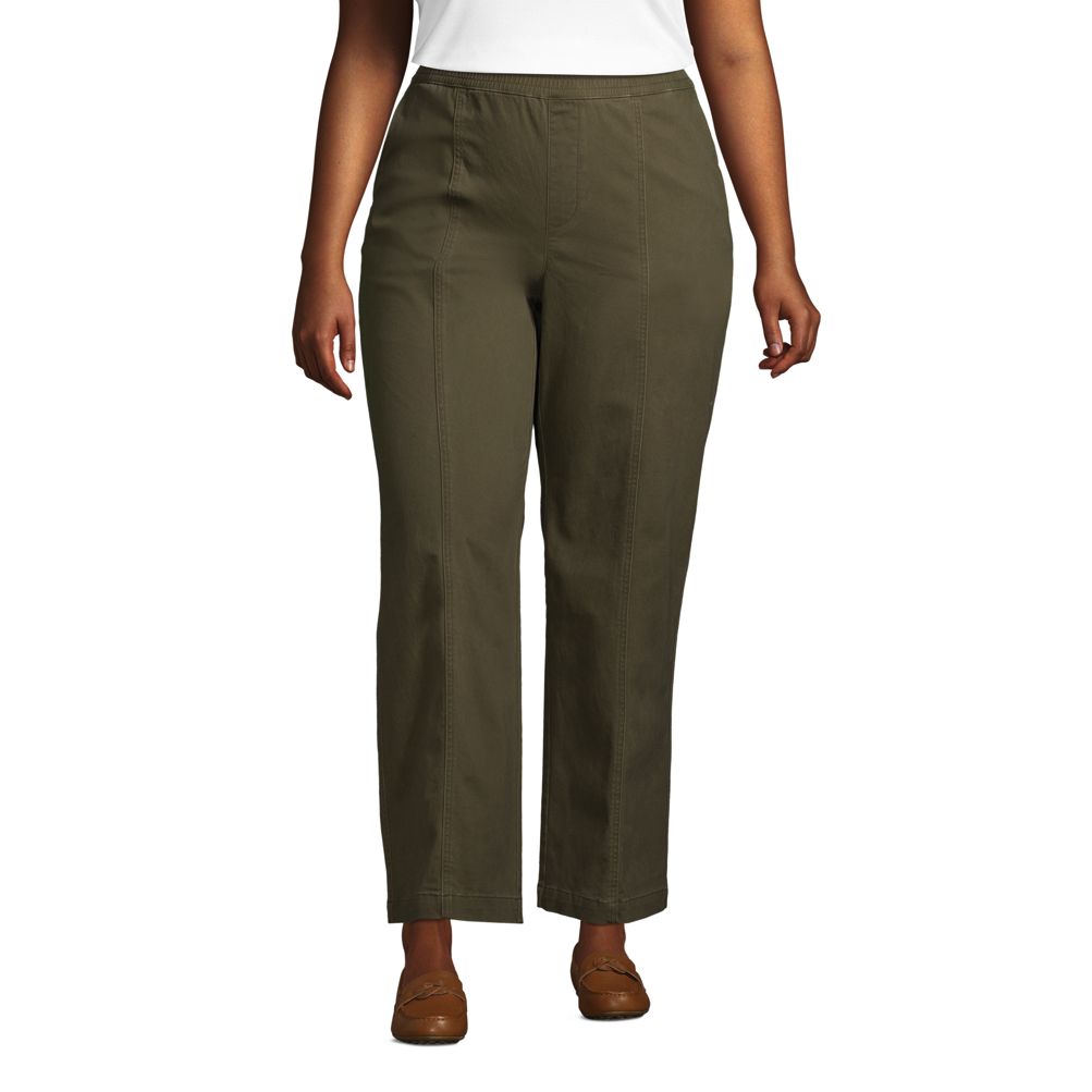 Plus size pull hot sale on khaki pants