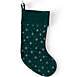 Velvet Embroidered Personalized Christmas Stocking, Front