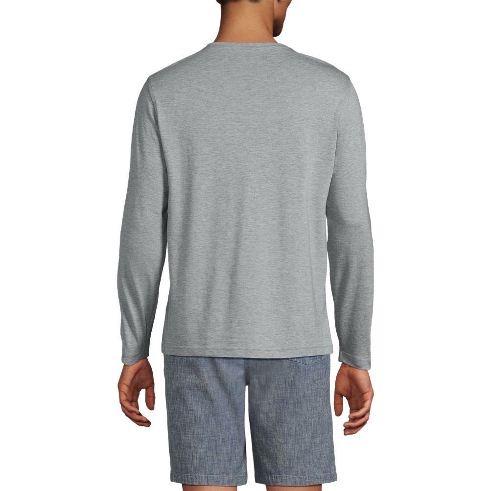 Men's Long Sleeve Cotton Supima Henley | Lands' End