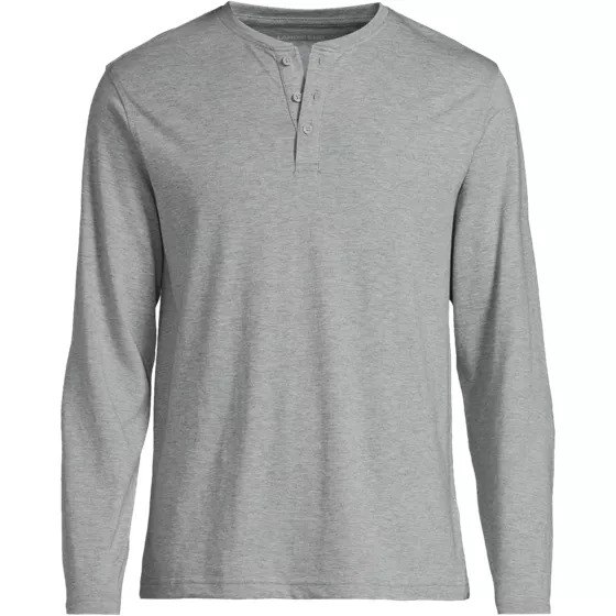 Men's Long Sleeve Cotton Supima Henley - primary