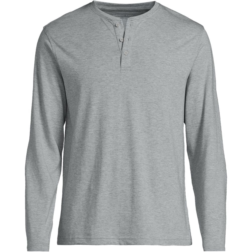 Men's Long Sleeve Cotton Supima Henley | Lands' End