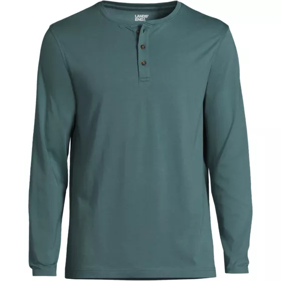 Men's Big and Tall Long Sleeve Cotton Supima Henley - primary