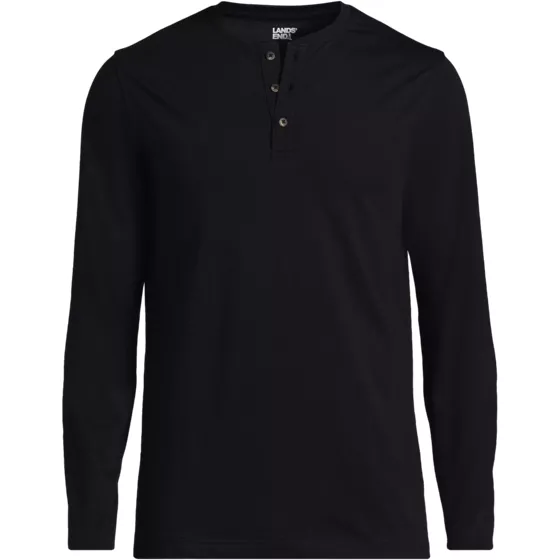 Men's Tall Long Sleeve Cotton Supima Henley - primary
