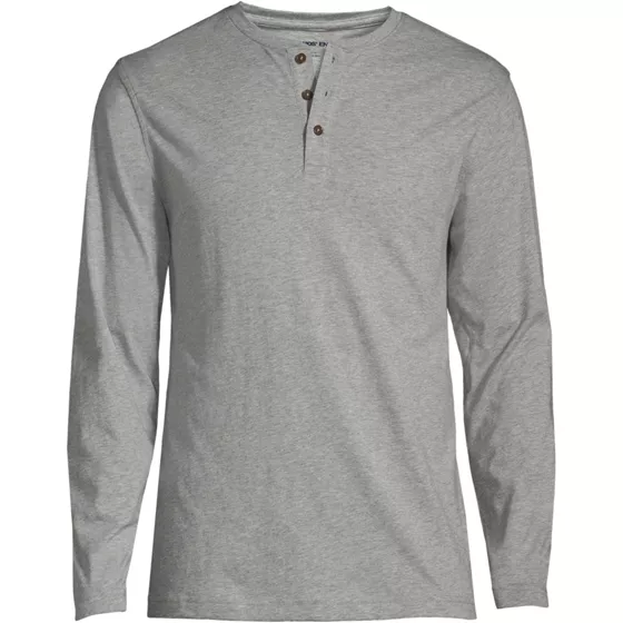Men's Long Sleeve Cotton Supima Henley - primary