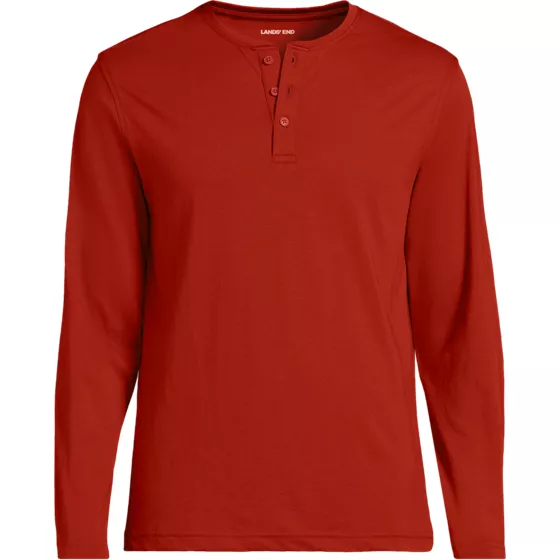 Men's Long Sleeve Cotton Supima Henley - primary