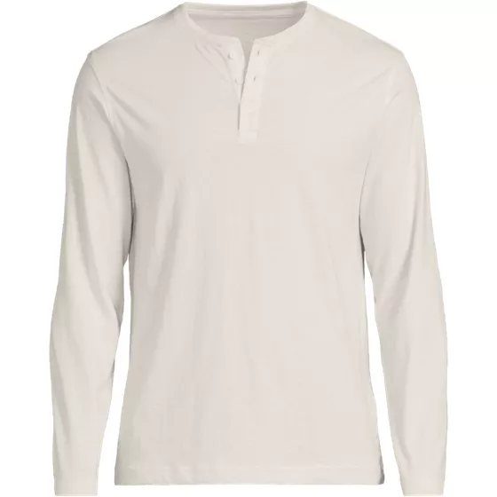 Men's Long Sleeve Cotton Supima Henley - primary