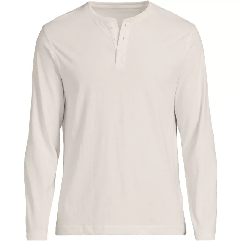 Men's Long Sleeve Cotton Supima Henley, Front