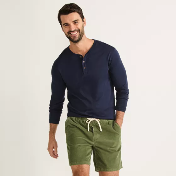 Men's Long Sleeve Cotton Supima Henley - primary