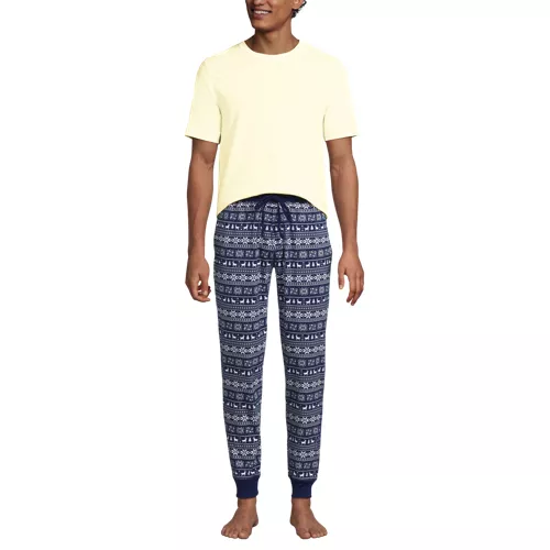 Men's Knit Jersey Pajama Sleep Set, Front