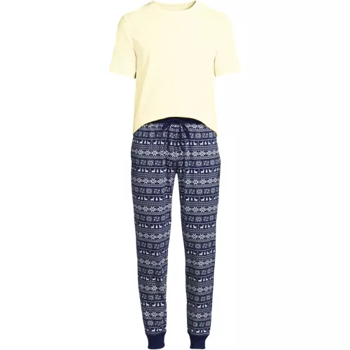 Men's Knit Jersey Pajama Sleep Set, Front