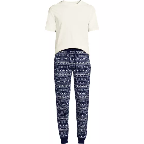 Men's Knit Jersey Pajama Sleep Set - primary